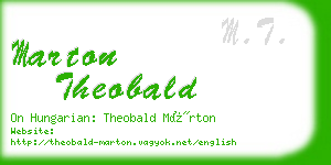 marton theobald business card